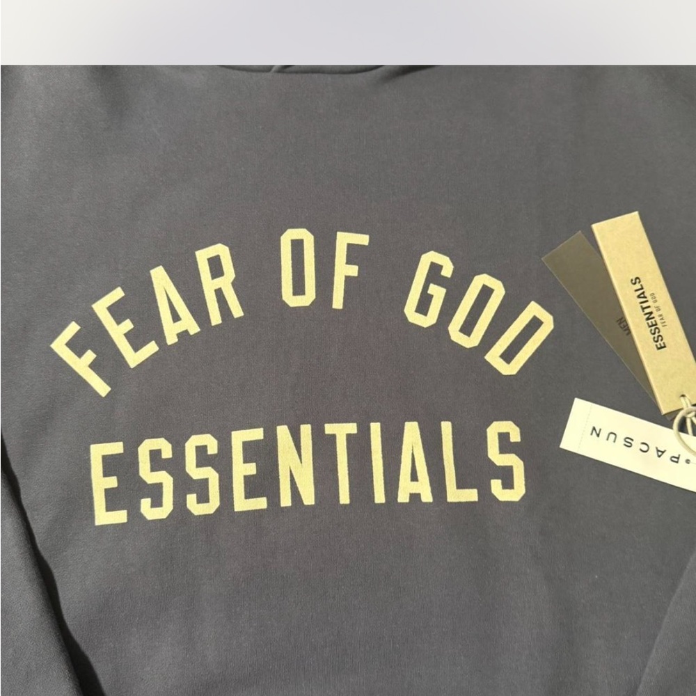 Fear of God Essentials Navy Hoodie - Picture 3 of 5